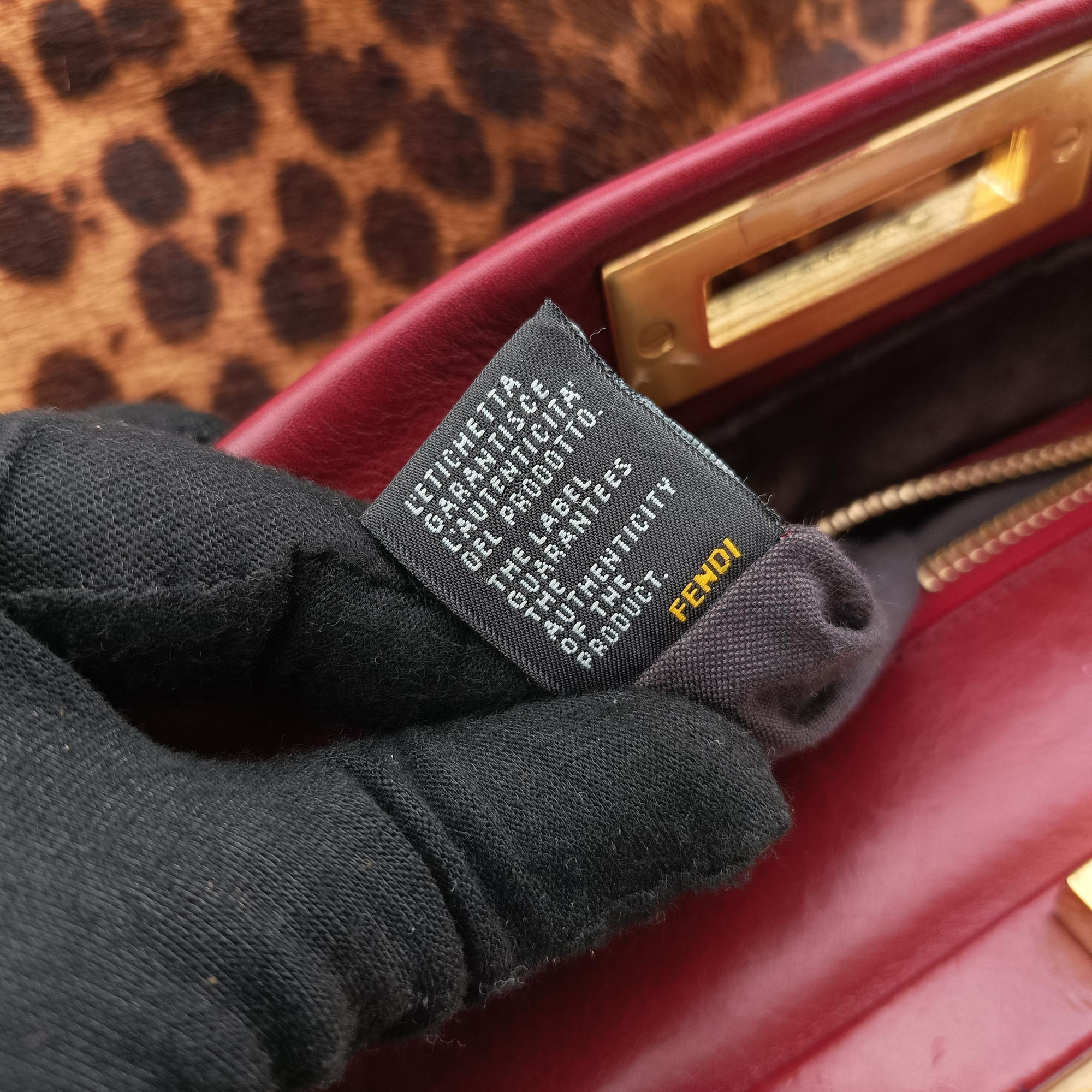 PEEKABOO Brown × Red pony hair× Leather 8BN226 8BN226-GXE-119-2372ピーカブー ブラウン xレッド ハラコ xレザー 8BN226 8BN226-GXE-119-2372