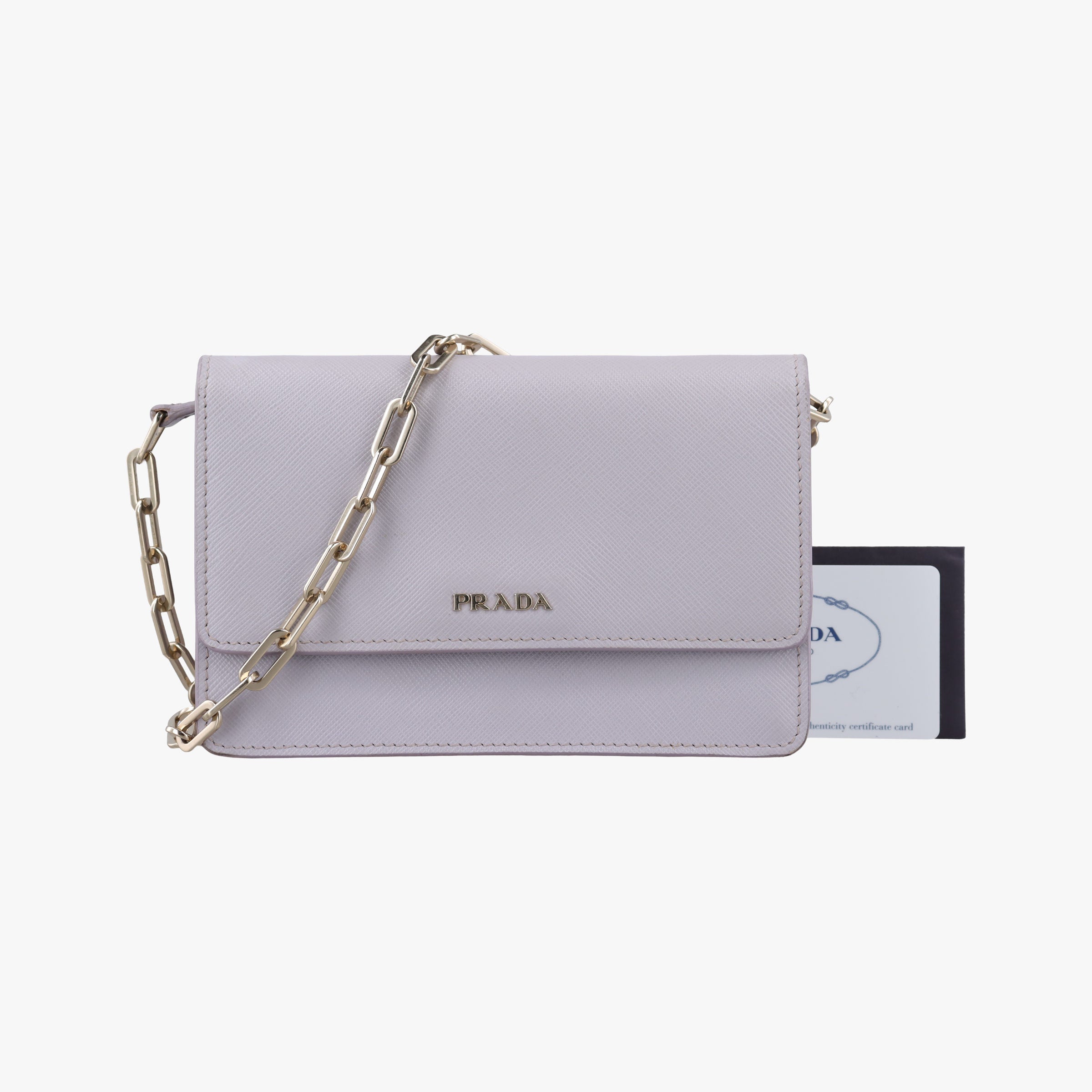 Logo Chain Purple SAFFIANO Leather BT1035 180/Hロゴチェーン パープル サフィアーノレザー BT1035 180/H