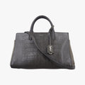 Cabas Rive Gauche Dark Gray Crocodile Embossed Calfskin Leather 400413 TCT400413.0416カバ リヴ ゴーシュ ダークグレー クロコ型押しレザー 400413 TCT400413.0416