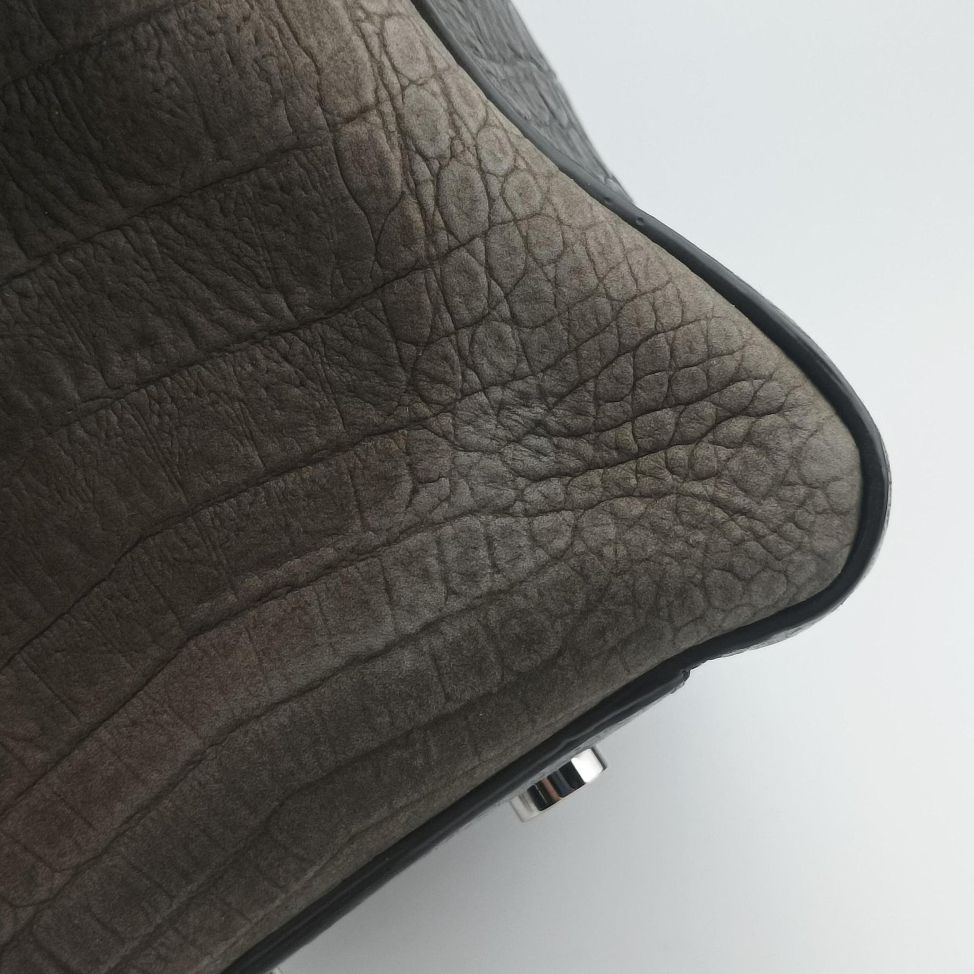 Cabas Rive Gauche Dark Gray Crocodile Embossed Calfskin Leather 400413 TCT400413.0416カバ リヴ ゴーシュ ダークグレー クロコ型押しレザー 400413 TCT400413.0416