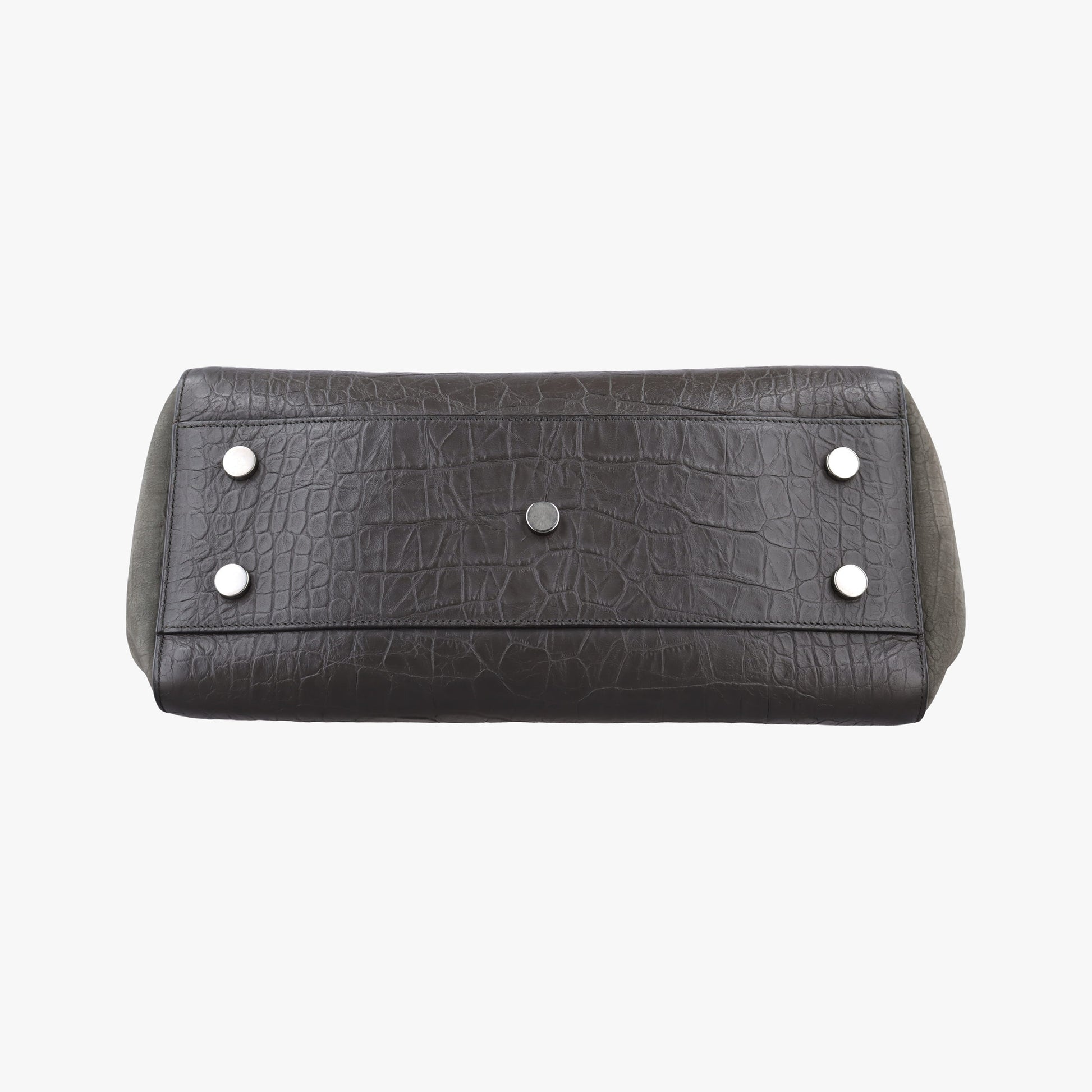 Cabas Rive Gauche Dark Gray Crocodile Embossed Calfskin Leather 400413 TCT400413.0416カバ リヴ ゴーシュ ダークグレー クロコ型押しレザー 400413 TCT400413.0416