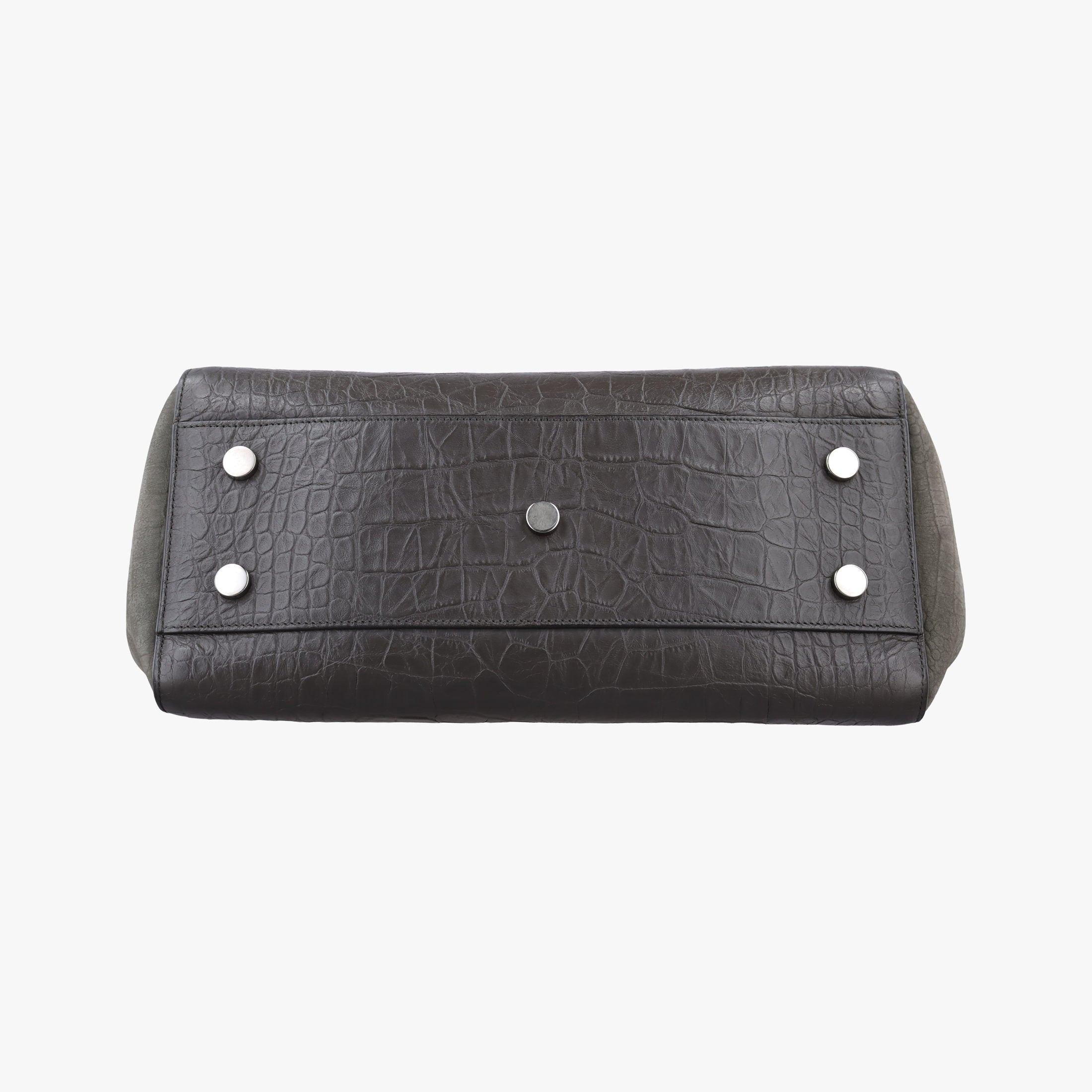 Cabas Rive Gauche Dark Gray Crocodile Embossed Calfskin Leather 400413 TCT400413.0416カバ リヴ ゴーシュ ダークグレー クロコ型押しレザー 400413 TCT400413.0416