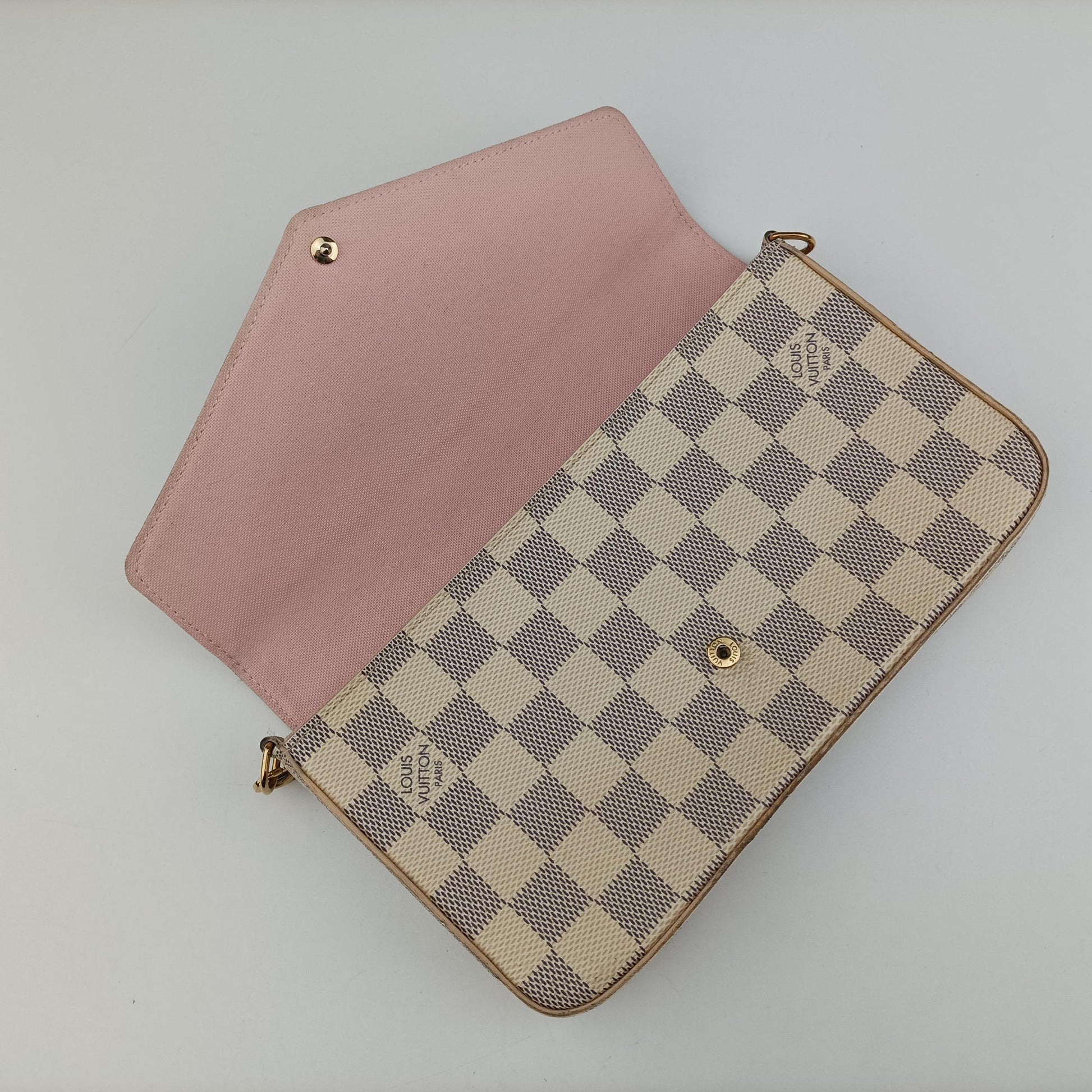 Pochette Felicie Azur Damier Canvas N63106 MI0138ポシェットフェリシー アズール ダミエキャンバス N63106 MI0138