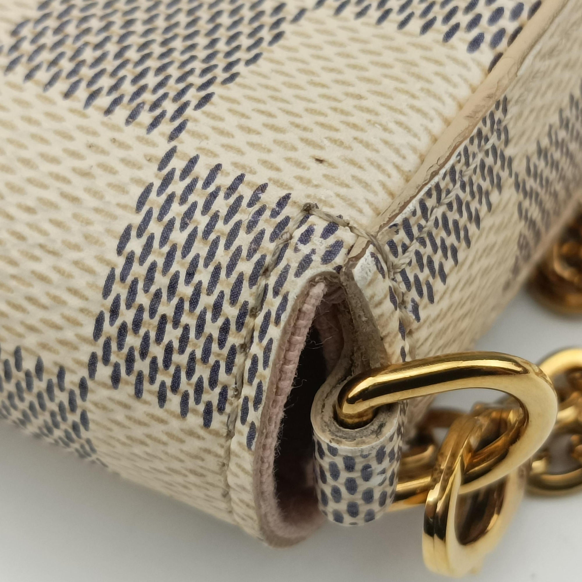 Pochette Felicie Azur Damier Canvas N63106 MI0138ポシェットフェリシー アズール ダミエキャンバス N63106 MI0138