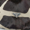 Cavallino Black×White Giraffe Printed Calf Hair×Leather 31 5ハラコ アニマル  ホワイト×ブラック ハラコレザー×レザー 31 5