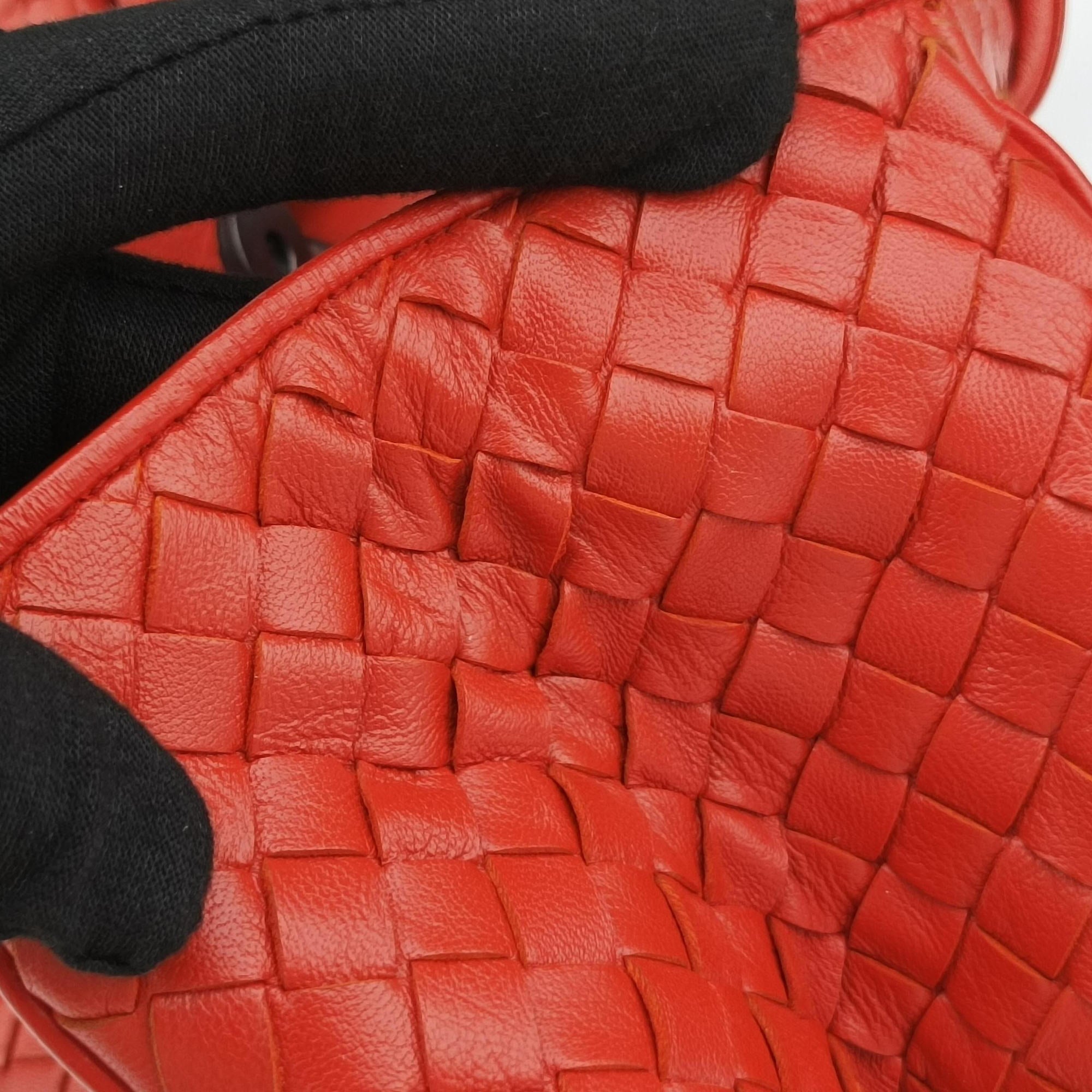 Intrecciato Red lambskin B08182798Iイントレチャート レッド ラムスキン B08182798I