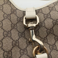 New Jackie Brown×White PVC coated canvas×Leather 203493 D4507378ニュージャッキー ブラウン×ホワイト PVCコーティングキャンバス×レザー 203493 D4507378