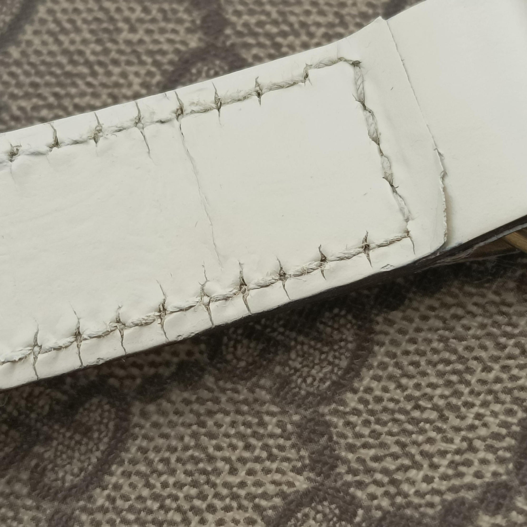 New Jackie Brown×White PVC coated canvas×Leather 203493 D4507378ニュージャッキー ブラウン×ホワイト PVCコーティングキャンバス×レザー 203493 D4507378