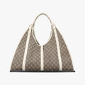 New Jackie Brown×White PVC coated canvas×Leather 203493 D4507378ニュージャッキー ブラウン×ホワイト PVCコーティングキャンバス×レザー 203493 D4507378