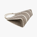 New Jackie Brown×White PVC coated canvas×Leather 203493 D4507378ニュージャッキー ブラウン×ホワイト PVCコーティングキャンバス×レザー 203493 D4507378