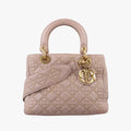 Lady Dior Pink lambskin 16-BO-0127レディディオール ピンク ラムスキン 16-BO-0127