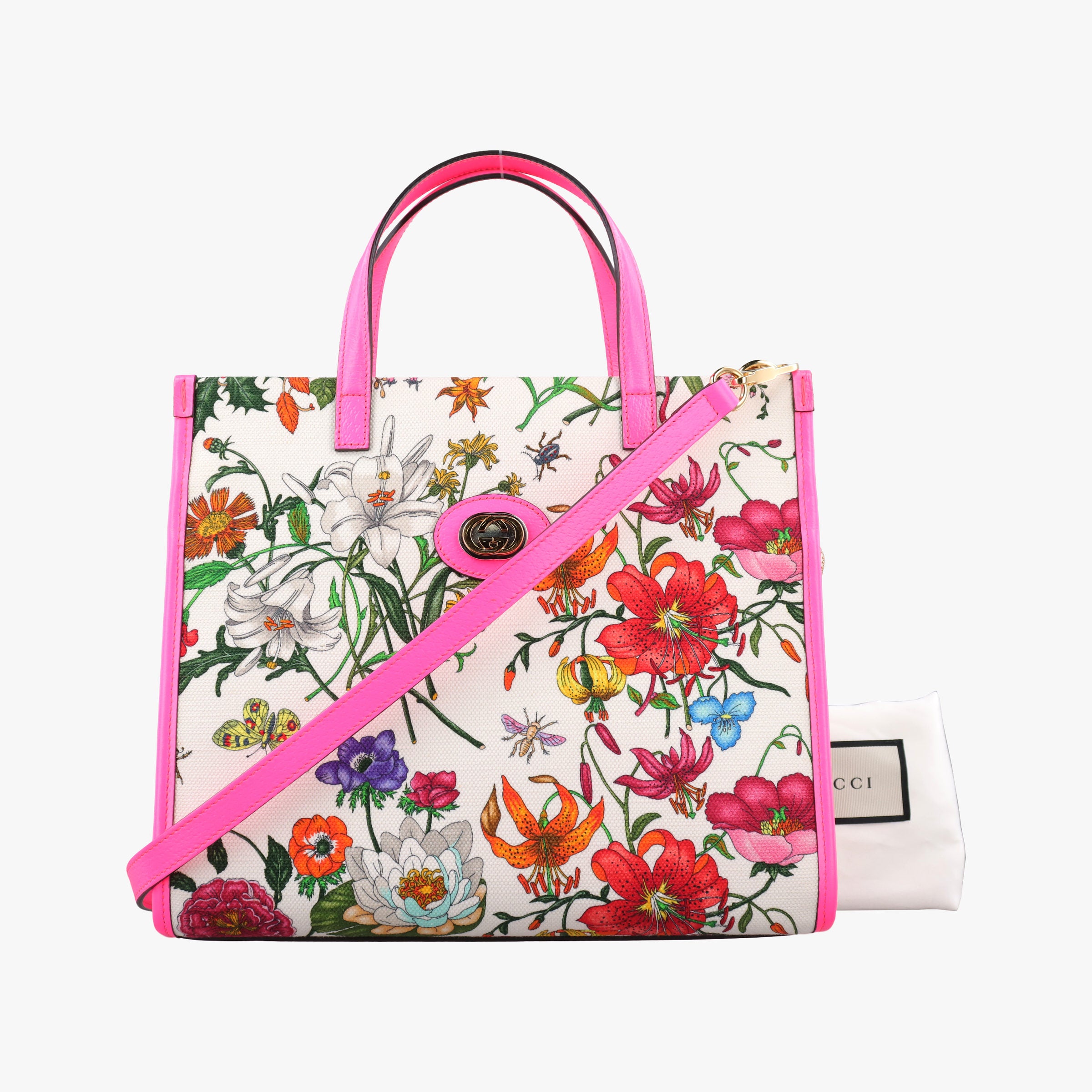 Flora Multicolour Canvas×Leather 550141 H027346086フローラプリント マルチカラー キャンバス×レザー 550141 H027346086