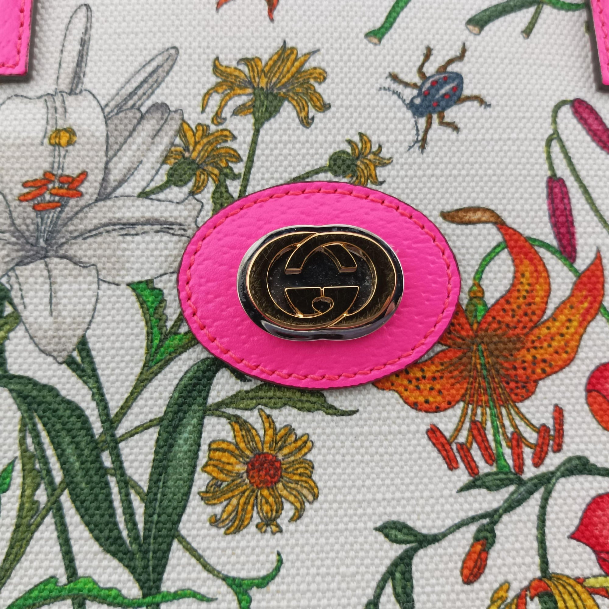 Flora Multicolour Canvas×Leather 550141 H027346086フローラプリント マルチカラー キャンバス×レザー 550141 H027346086