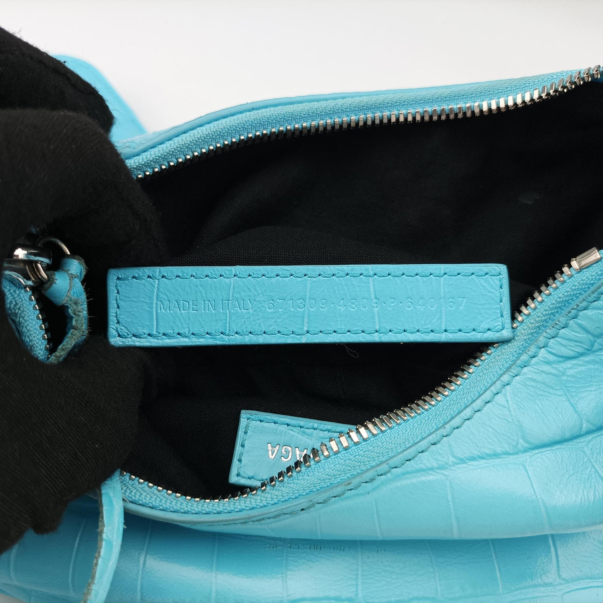 Le Cagole mini Blue fabric 671309.4809.P.640167ル カゴール ミニ ブルー ファブリック　 671309.4809.P.640167