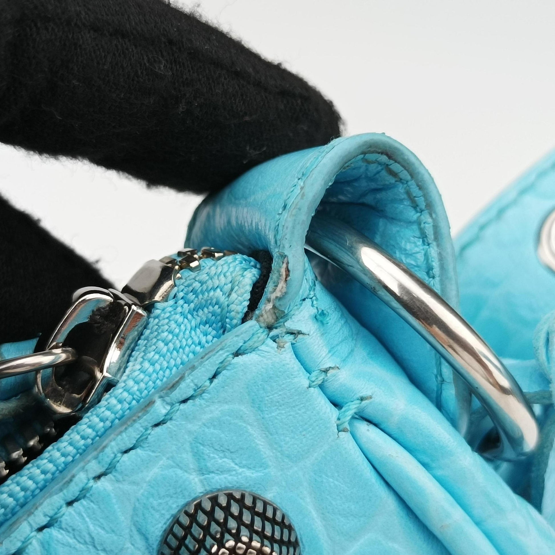 Le Cagole mini Blue fabric 671309.4809.P.640167ル カゴール ミニ ブルー ファブリック　 671309.4809.P.640167