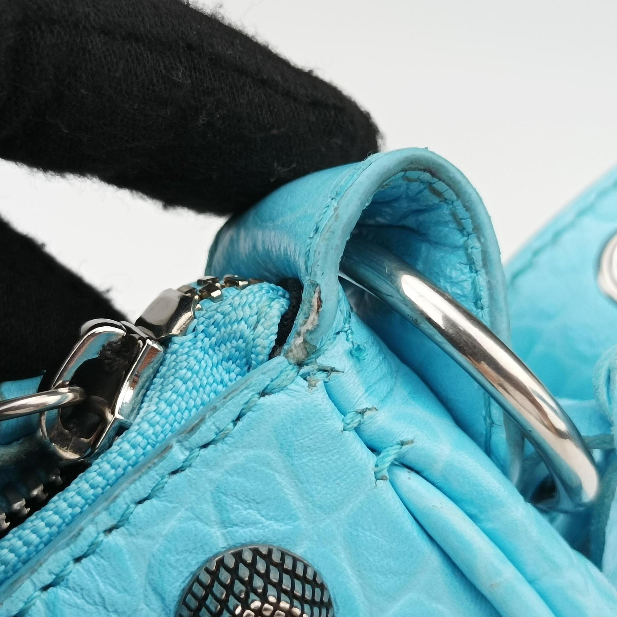 Le Cagole mini Blue fabric 671309.4809.P.640167ル カゴール ミニ ブルー ファブリック　 671309.4809.P.640167