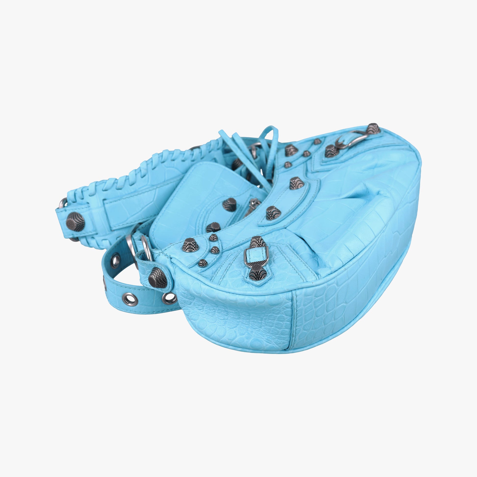 Le Cagole mini Blue fabric 671309.4809.P.640167ル カゴール ミニ ブルー ファブリック　 671309.4809.P.640167
