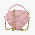 Pop My Heart Pouch pink Leather M82526 IC Chipポップマイハートポーチ ピンク レザー M82526 ICチップ