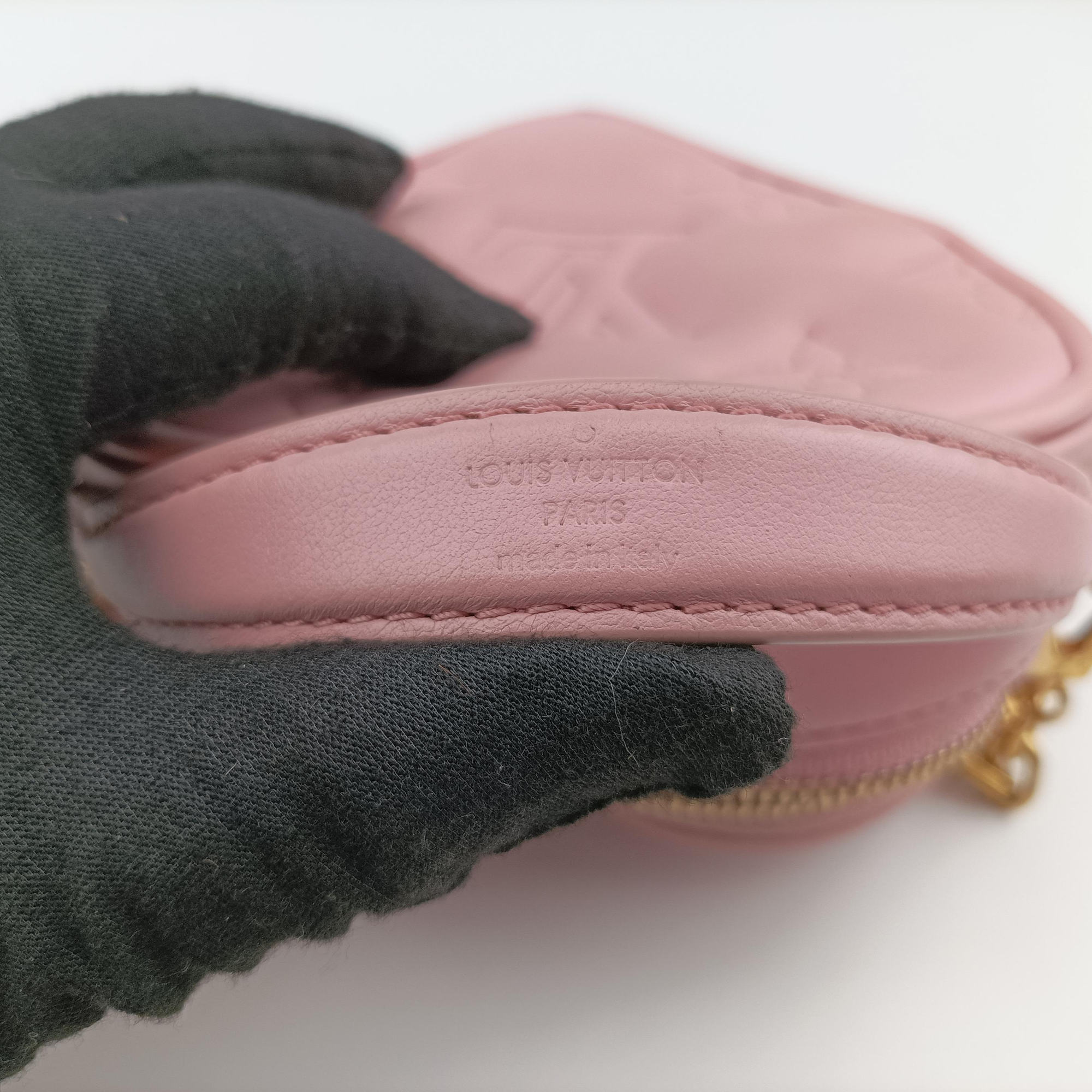Pop My Heart Pouch pink Leather M82526 IC Chipポップマイハートポーチ ピンク レザー M82526 ICチップ