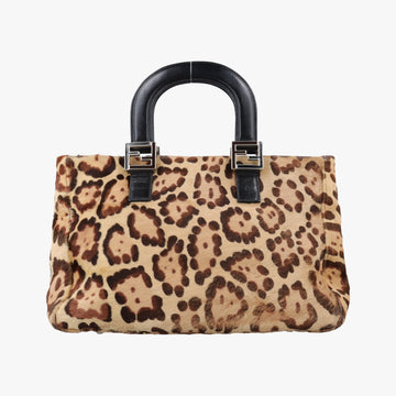Leopard Print beige×Multicolour ponyhair×leather 2308 26320 089ヒョウ柄 ベージュ×マルチカラー ハラコ×レザー 2308 26320 089
