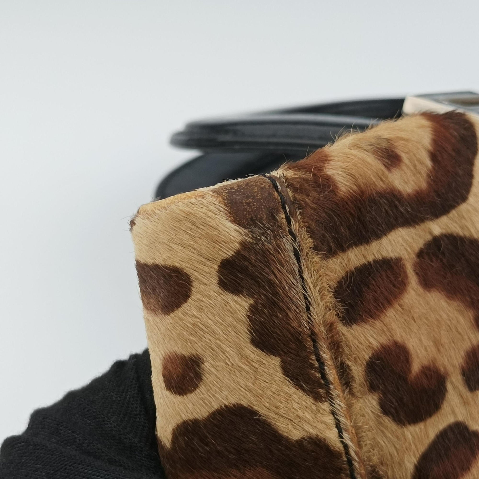 Leopard Print beige×Multicolour ponyhair×leather 2308 26320 089ヒョウ柄 ベージュ×マルチカラー ハラコ×レザー 2308 26320 089