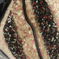 Forever Bauletto Black Sequin-embellished wool striped fabric × patent 8BL098 2305/8BL098/ZGE/089フォーエバー バウレット ブラック スパンコール刺繍 ウールファブリック × パテント 8BL098 2305/8BL098/ZGE/089