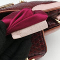Vanity Mirror Bordeaux × Pink Python Leather × Calfskin Leather Lot number unknownヴァニティ ミラー ボルドー × ピンク パイソンレザー× カーフレザー 製番不明