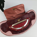 Vanity Mirror Bordeaux × Pink Python Leather × Calfskin Leather Lot number unknownヴァニティ ミラー ボルドー × ピンク パイソンレザー× カーフレザー 製番不明
