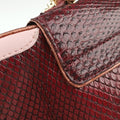 Vanity Mirror Bordeaux × Pink Python Leather × Calfskin Leather Lot number unknownヴァニティ ミラー ボルドー × ピンク パイソンレザー× カーフレザー 製番不明