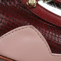 Vanity Mirror Bordeaux × Pink Python Leather × Calfskin Leather Lot number unknownヴァニティ ミラー ボルドー × ピンク パイソンレザー× カーフレザー 製番不明