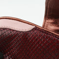 Vanity Mirror Bordeaux × Pink Python Leather × Calfskin Leather Lot number unknownヴァニティ ミラー ボルドー × ピンク パイソンレザー× カーフレザー 製番不明