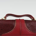Vanity Mirror Bordeaux × Pink Python Leather × Calfskin Leather Lot number unknownヴァニティ ミラー ボルドー × ピンク パイソンレザー× カーフレザー 製番不明