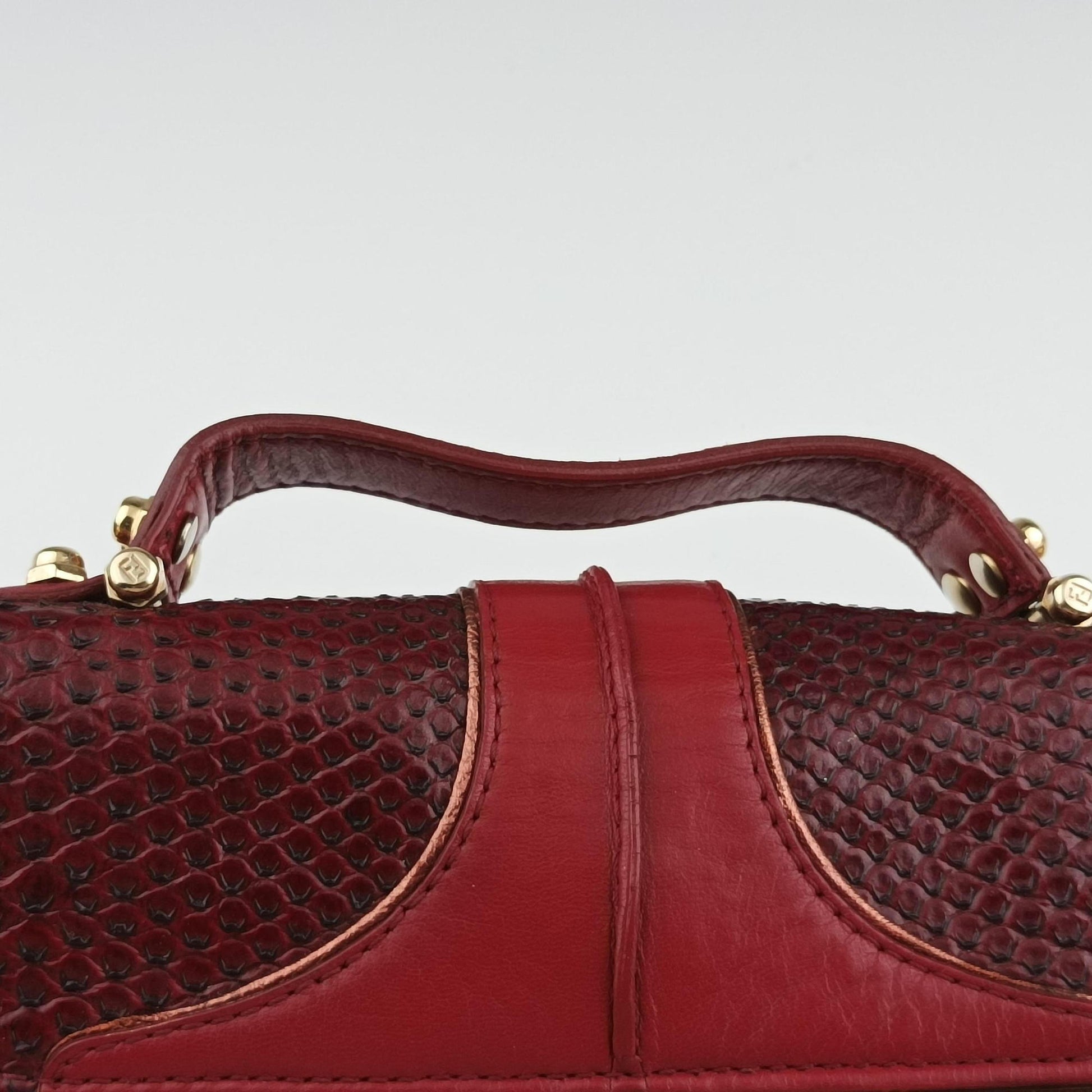 Vanity Mirror Bordeaux × Pink Python Leather × Calfskin Leather Lot number unknownヴァニティ ミラー ボルドー × ピンク パイソンレザー× カーフレザー 製番不明