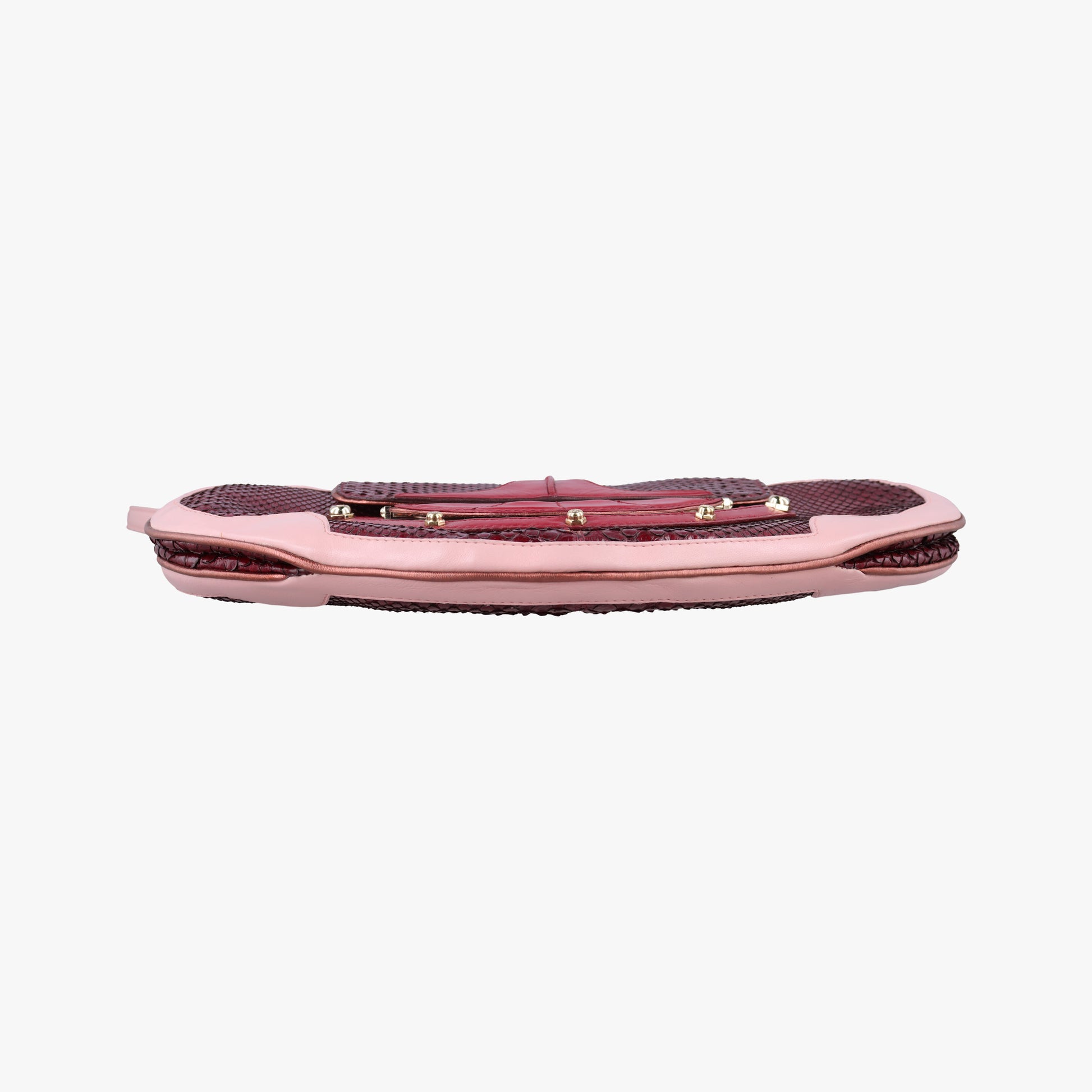 Vanity Mirror Bordeaux × Pink Python Leather × Calfskin Leather Lot number unknownヴァニティ ミラー ボルドー × ピンク パイソンレザー× カーフレザー 製番不明