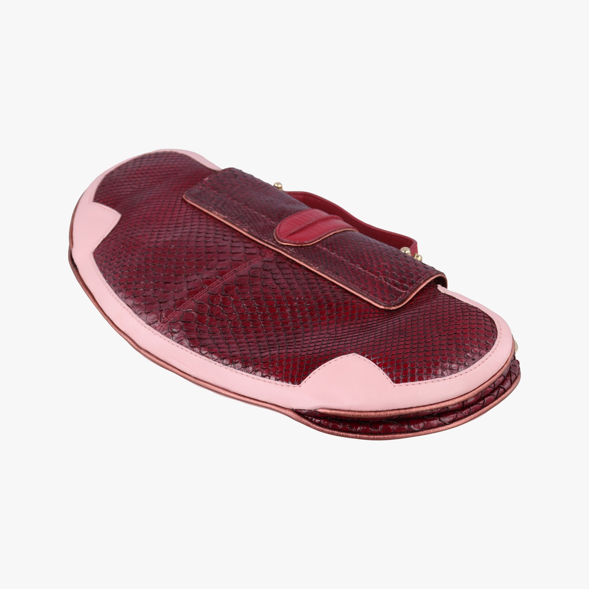 Vanity Mirror Bordeaux × Pink Python Leather × Calfskin Leather Lot number unknownヴァニティ ミラー ボルドー × ピンク パイソンレザー× カーフレザー 製番不明
