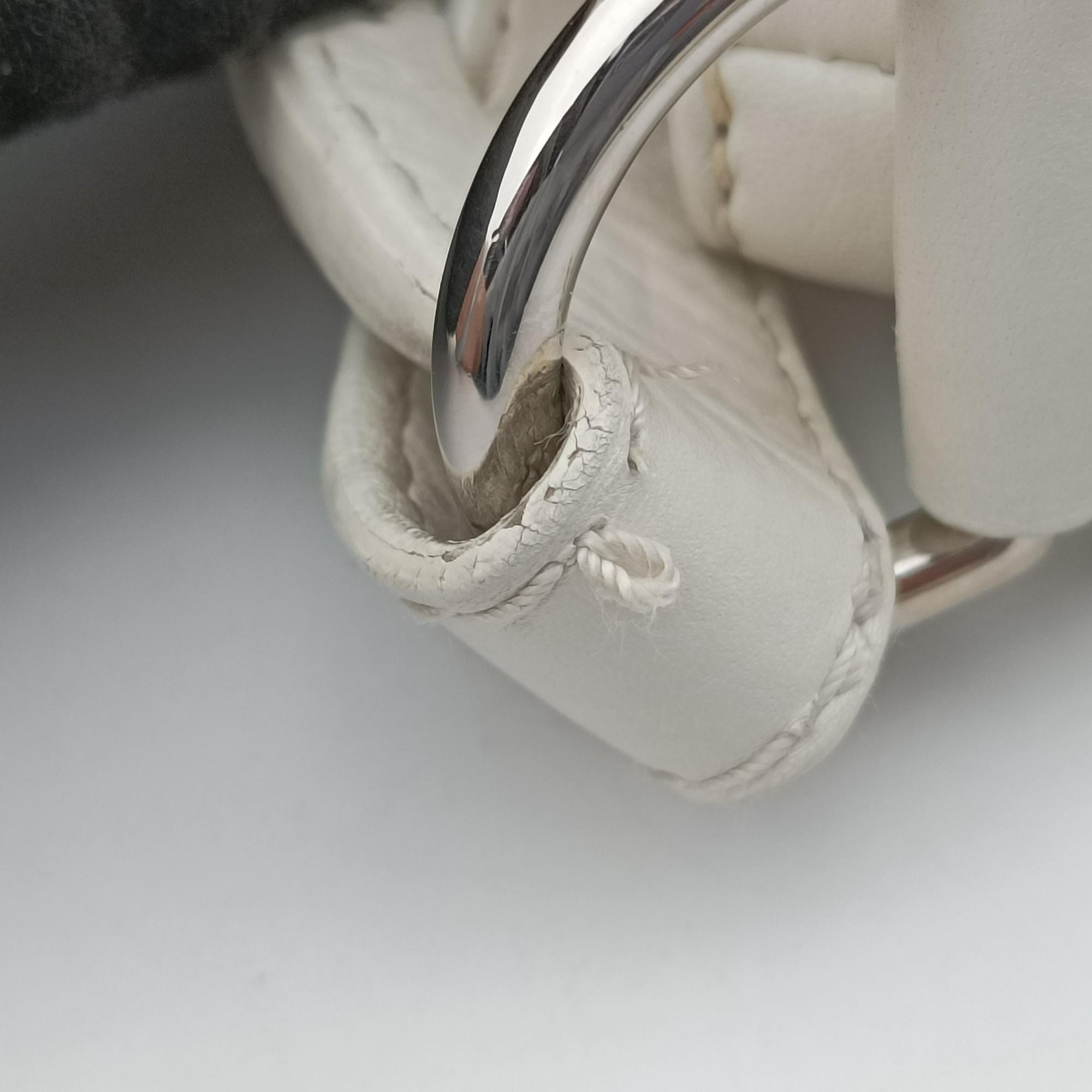 Guccissima Techno Horsebit White Leather 240236 C5850510グッチシマ ラージ テクノホースビット ホーボー ホワイト レザー 240236 C5850510
