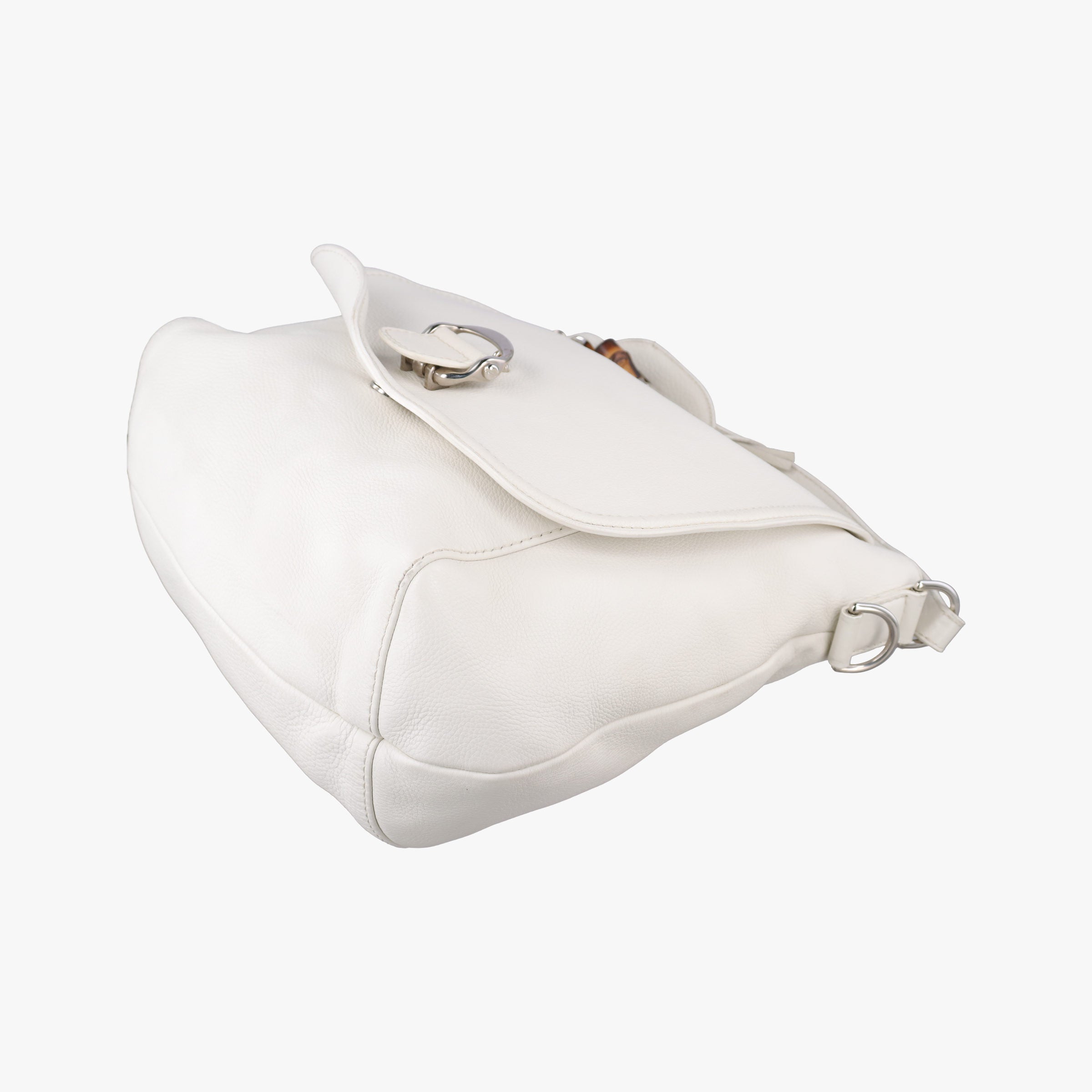 Guccissima Techno Horsebit White Leather 240236 C5850510グッチシマ ラージ テクノホースビット ホーボー ホワイト レザー 240236 C5850510