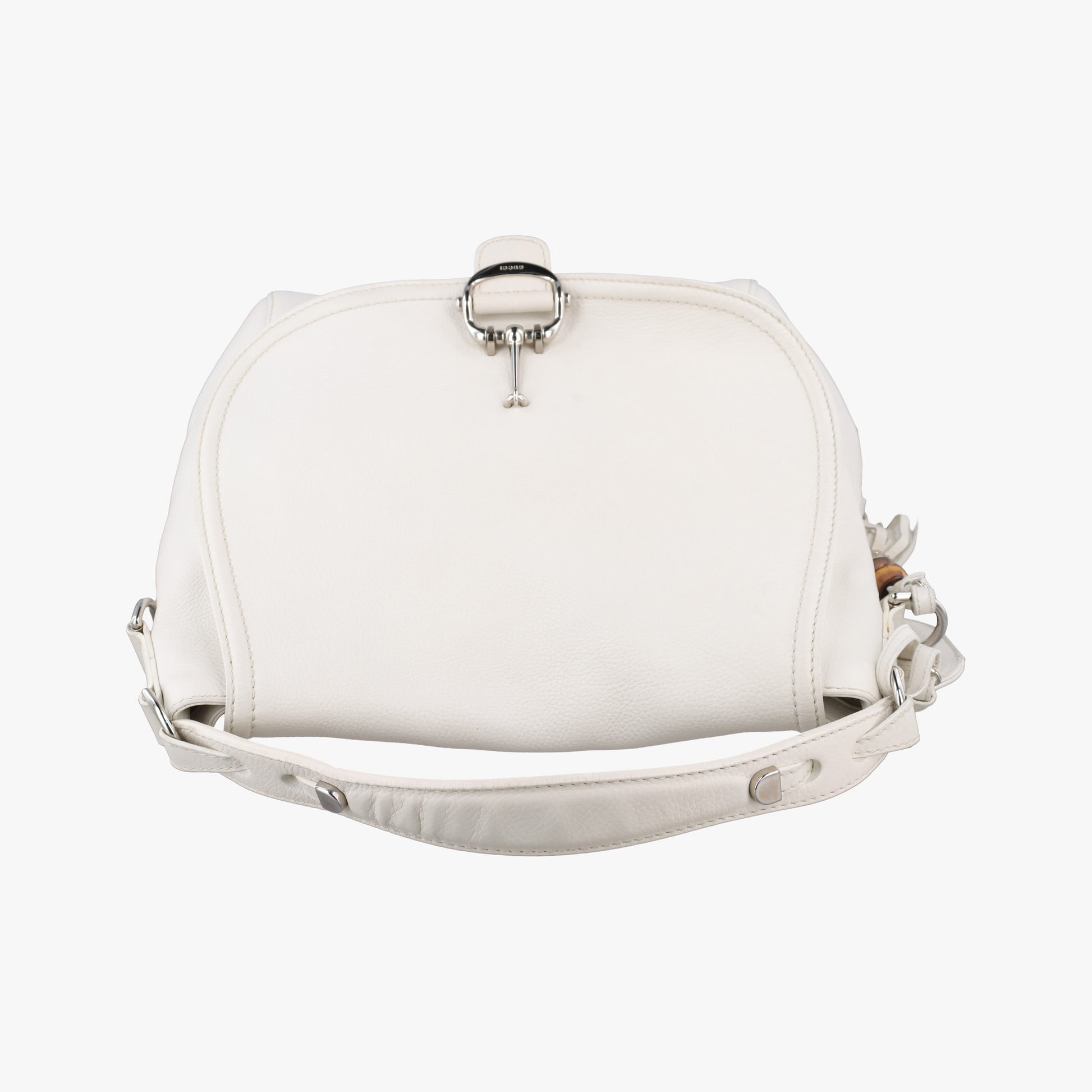 Guccissima Techno Horsebit White Leather 240236 C5850510グッチシマ ラージ テクノホースビット ホーボー ホワイト レザー 240236 C5850510