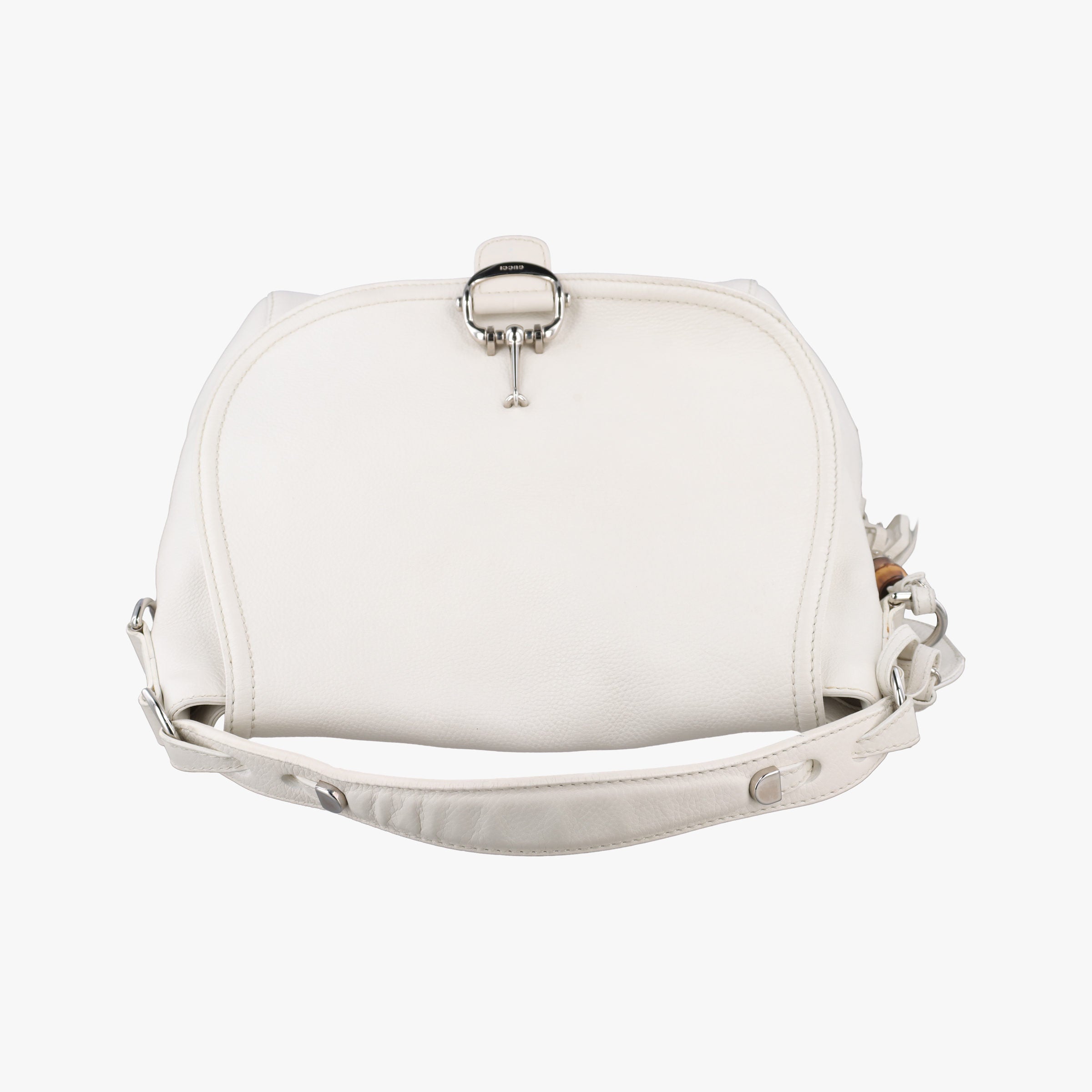 Guccissima Techno Horsebit White Leather 240236 C5850510グッチシマ ラージ テクノホースビット ホーボー ホワイト レザー 240236 C5850510