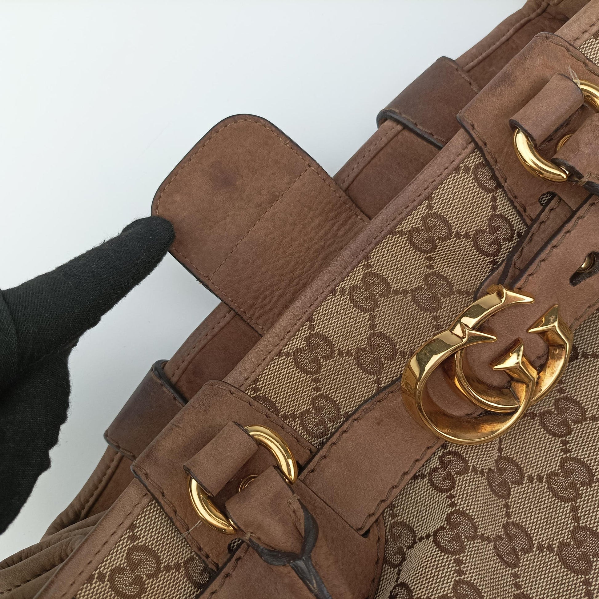GG Running Brown GGCanvas×Leather 247183 E7281532GGランニング ブラウン GGキャンバス×レザー 247183 E7281532