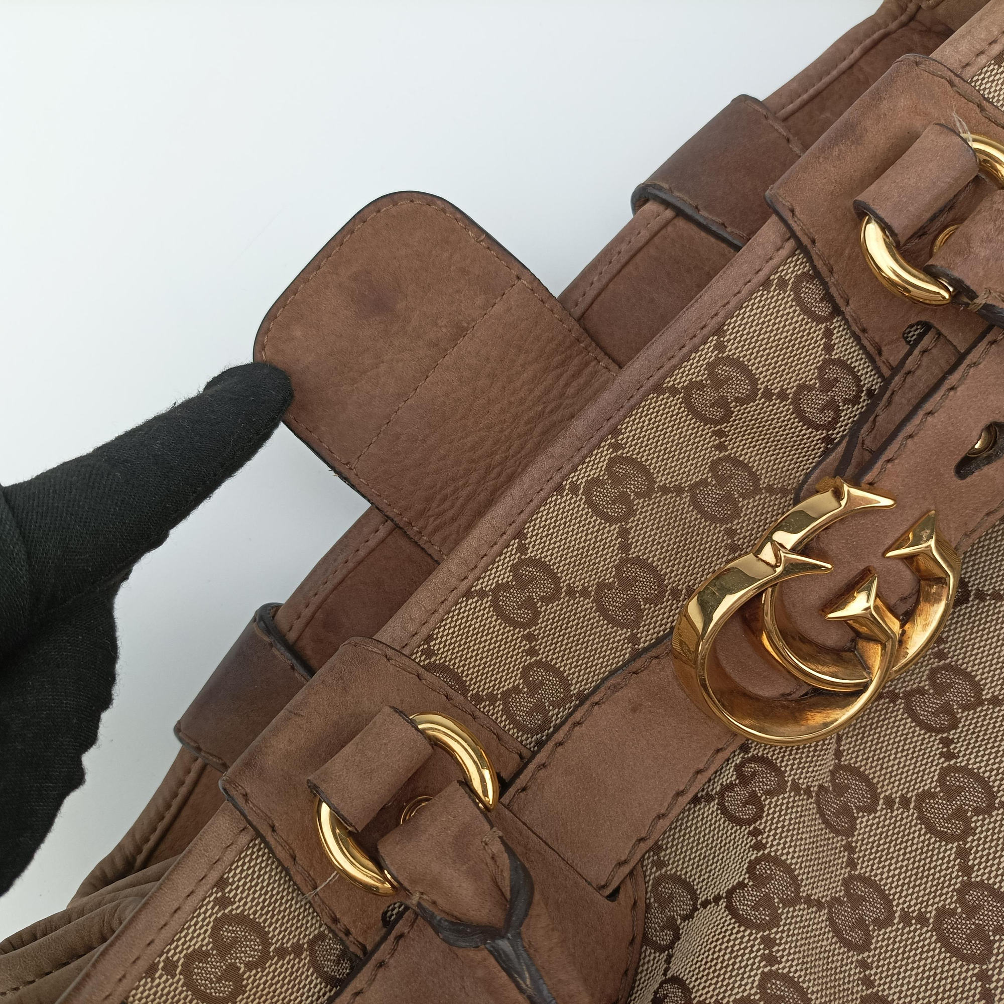 GG Running Brown GGCanvas×Leather 247183 E7281532GGランニング ブラウン GGキャンバス×レザー 247183 E7281532