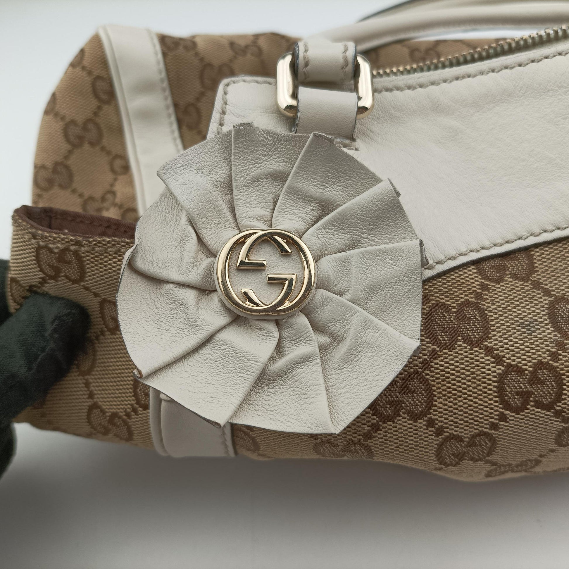 GG Abbey Brown Canvas×Leather 189828 C1828433GGアビー ブラウン キャンバス×レザー 189828 C1828433