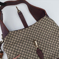 New Jackie Beige × Bordeaux canvas×leather 246907 G7342791ニュージャッキー ベージュ × ボルドー キャンバス x レザー 246907 G7342791