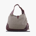 New Jackie Beige × Bordeaux canvas×leather 246907 G7342791ニュージャッキー ベージュ × ボルドー キャンバス x レザー 246907 G7342791