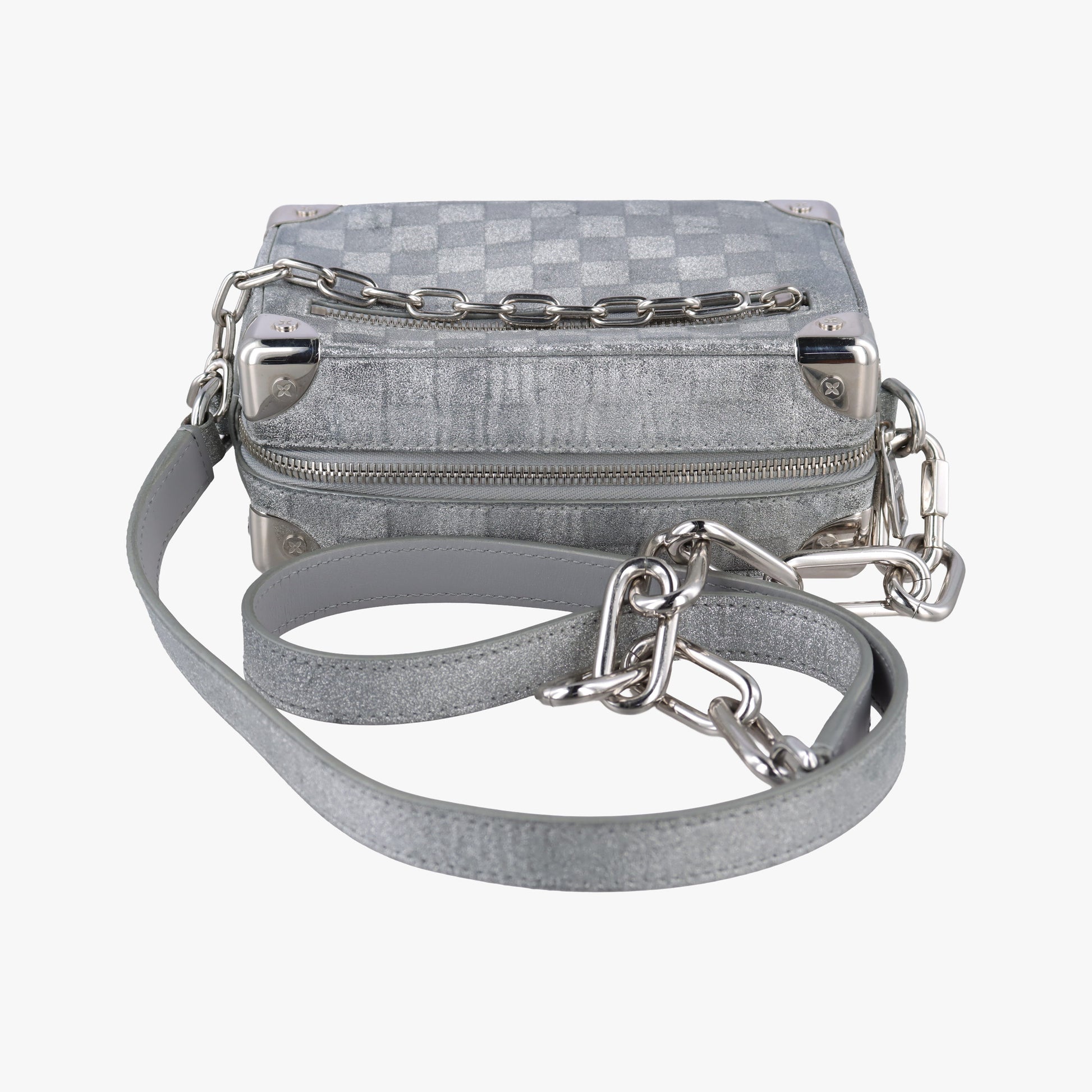 Mini Soft Trunk Silver Leather M59726 IC Chipミニソフトトランク シルバー レザー M59726 ICチップ