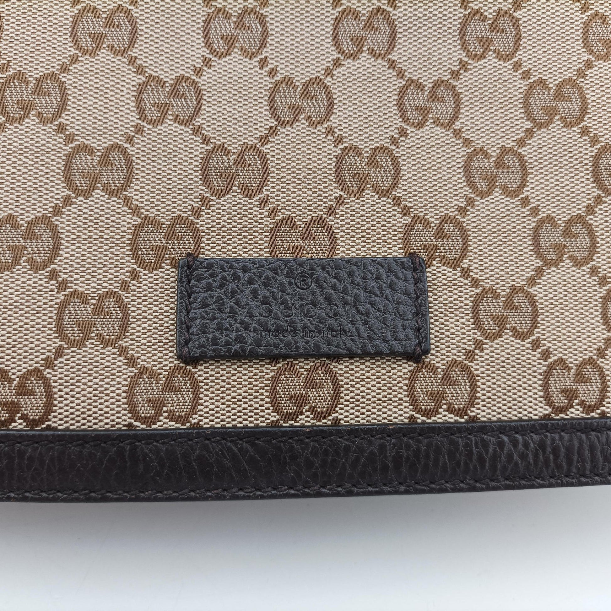 messenger Beige × brown GG canvas×Leather 449171 F036421773メッセンジャー ベージュ × ブラウン GGキャンバス×レザー 449171 F036421773