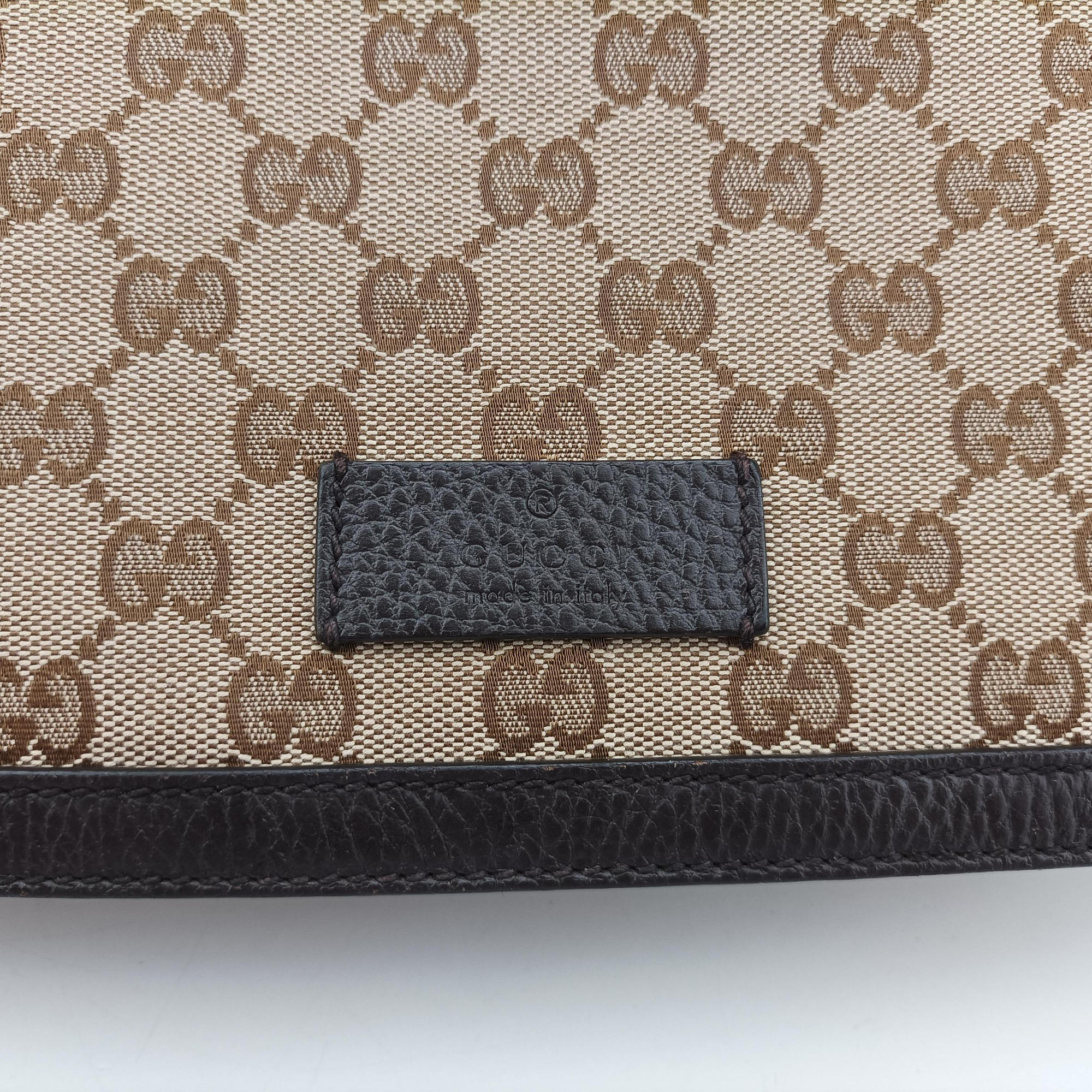 messenger Beige × brown GG canvas×Leather 449171 F036421773メッセンジャー ベージュ × ブラウン GGキャンバス×レザー 449171 F036421773