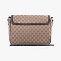 messenger Beige × brown GG canvas×Leather 449171 F036421773メッセンジャー ベージュ × ブラウン GGキャンバス×レザー 449171 F036421773