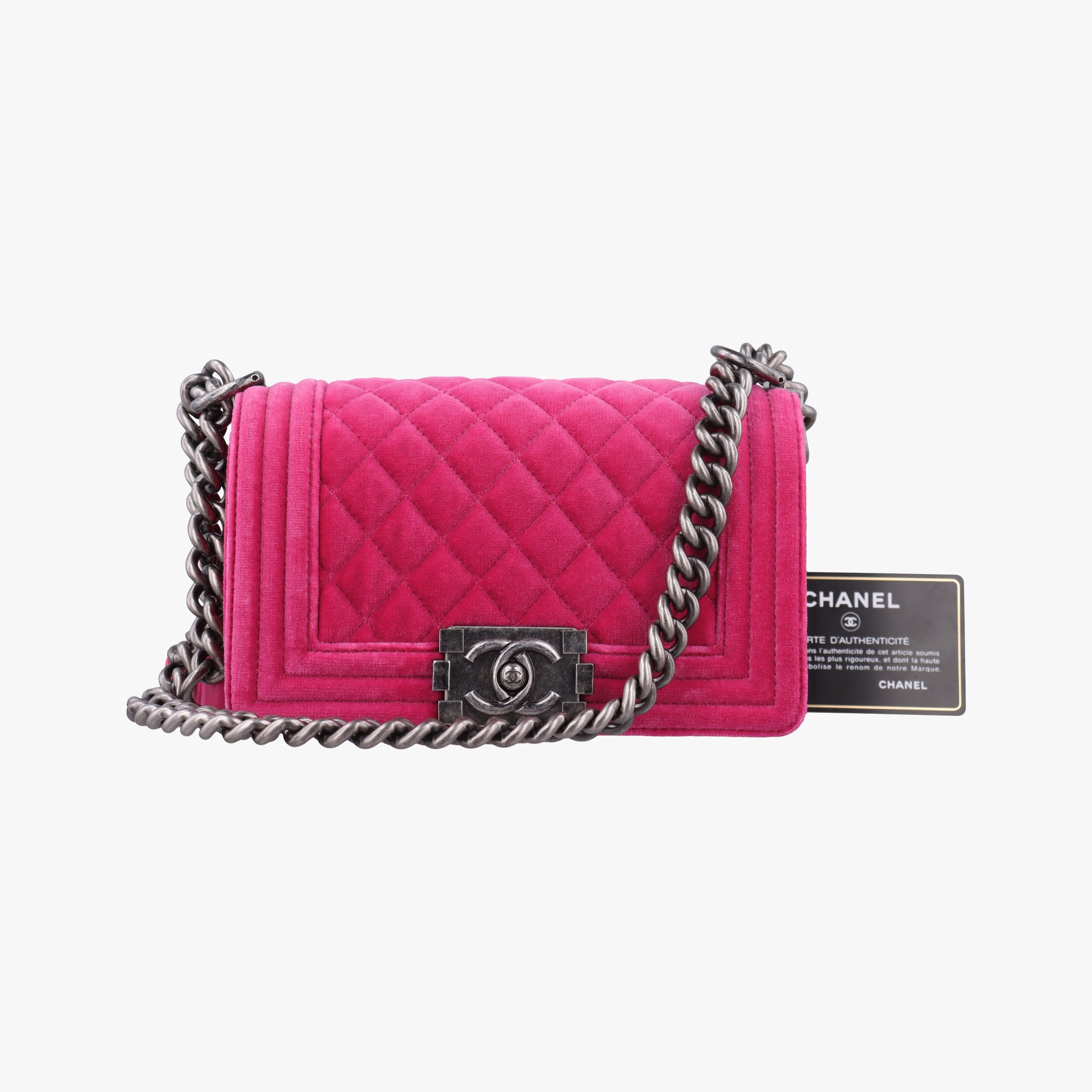 BOY CHANEL Rose velour A67416 18369929ボーイシャネル ローズ レッド ベロア A67416 18369929