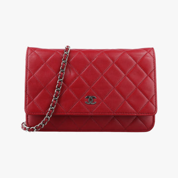 Matelasse coco mark Red lambskin A33814 19307194マトラッセ ココマーク レッド ラムスキン A33814 19307194